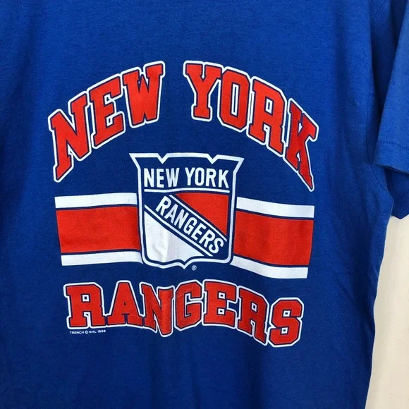 Vintage 1988 Single Stitch New York Rangers T-Shirt Sz M - Picture 2 of 7
